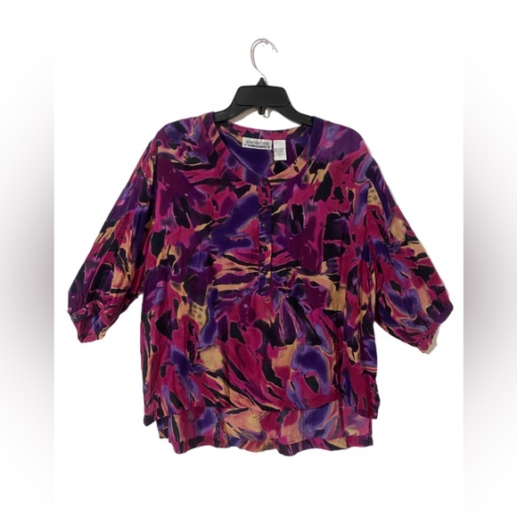 Women’s Half Sleeve Button Blouse Size Large - Picture 3 of 10